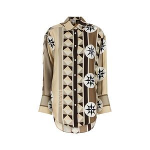 Loewe Paula's Ibiza Women Printed Silk Paula S Ibiza Oversize Shirt